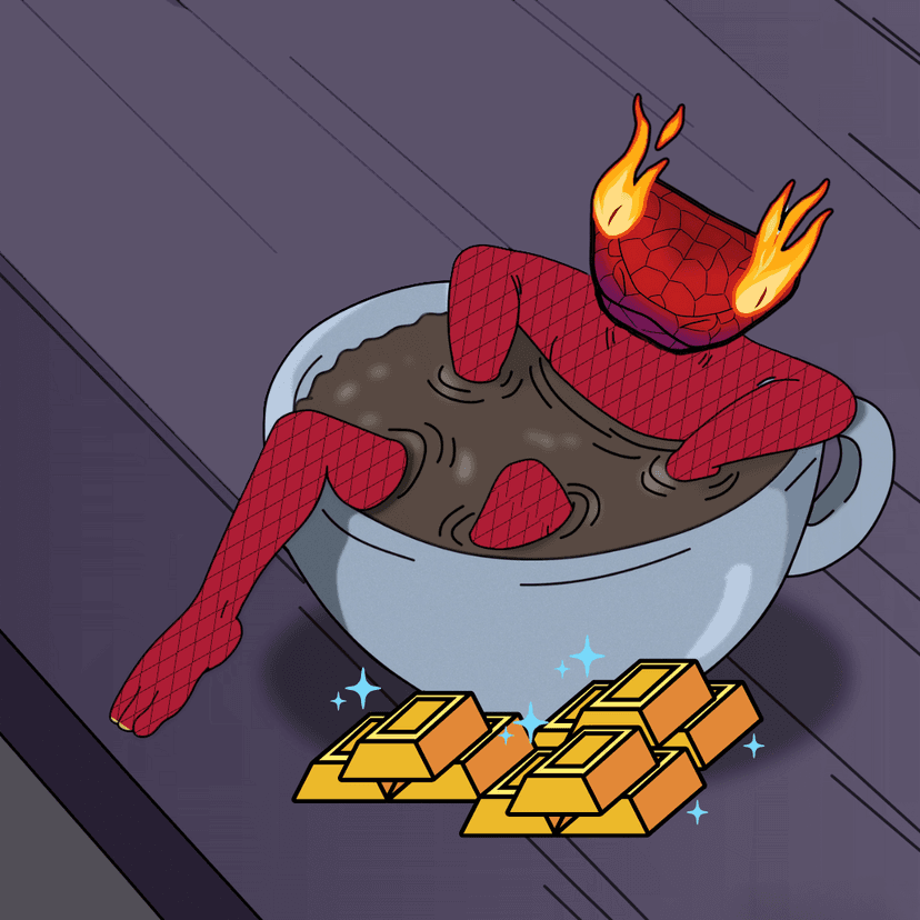 Viper chilling in coffee