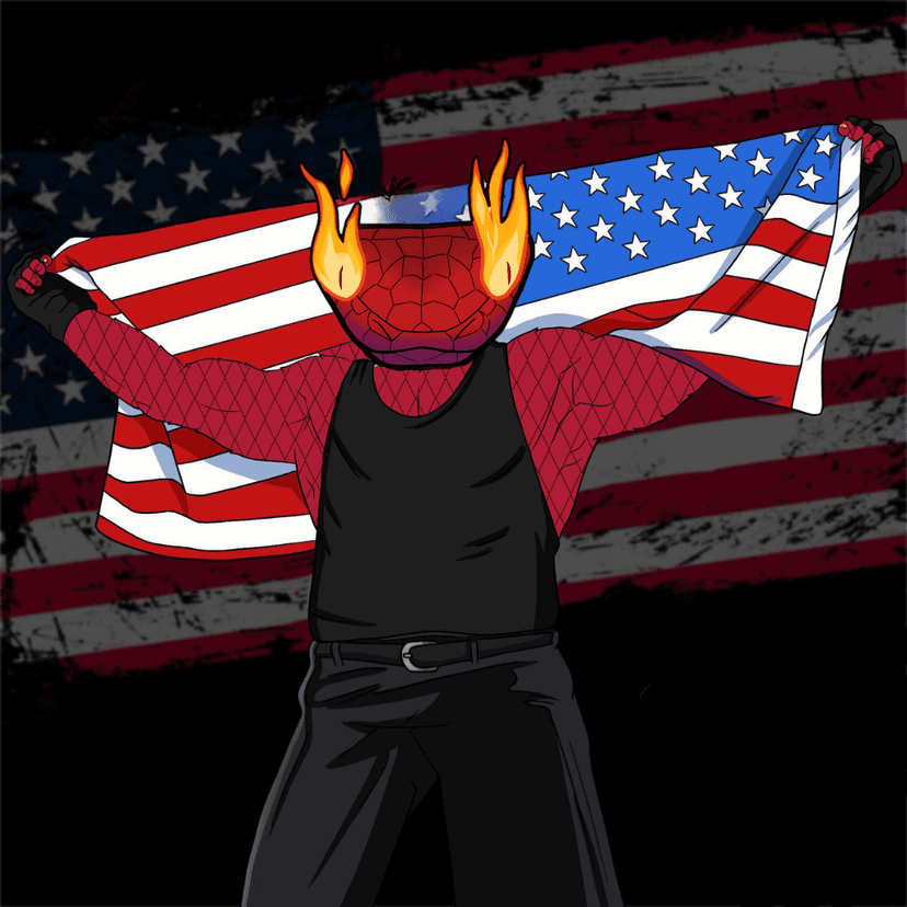 Viper flexing flag