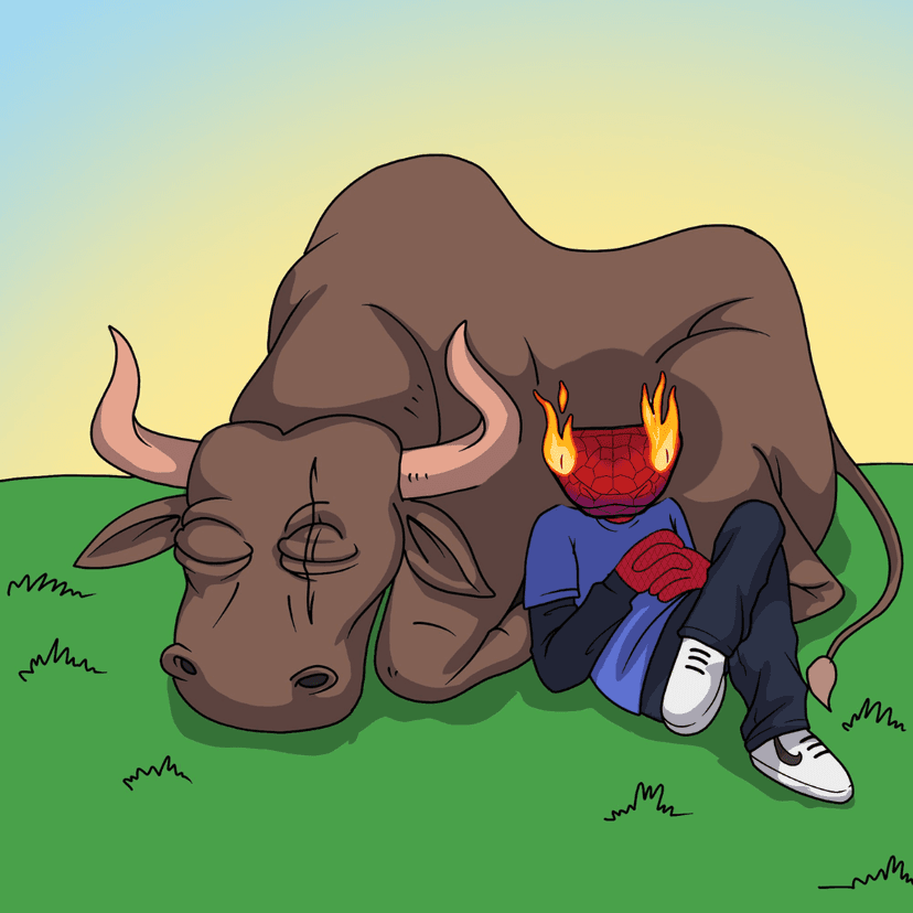 Viper waiting for bull to awake